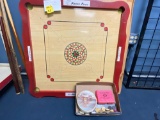 Carrom finger pool set with accessories
