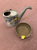 Galvanized watering can panning pan