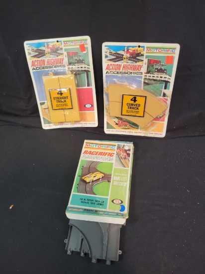 Ideal Motorific action highway accessories, Racerific accessories in original packaging
