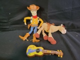 Toy Story Woody figure with horse and guitar