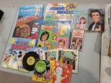 Early kids and TV show records, Partridge Family, Disney, Casper, Waltons and Fonzie scrapbook