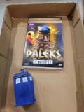 Doctor Who The Daleks new DVD and phone box toy
