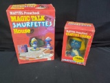 Mattel magical talk Smurfettes house, preschool chatter chums