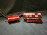 Glolite crawler and small red wagon