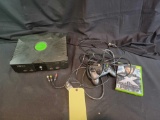 Xbox video game system with controller, power cord and X-Men game
