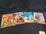 4 western coloring books, Lone Ranger, Kit Carson, ghost town