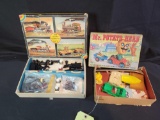 Nor-west 4 historic locomotives and Mr. Potato Head car and boat trailer kits