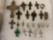 Crucifixes & religious medals, most unmarked except for Italy.