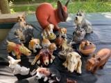 Dog & other animal figurines.