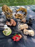 Animal figurines.