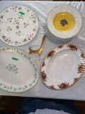 (9) Wedgwood plates, Stuart strawberry field platter,