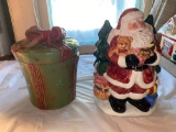 Santa & Present cookie jars.