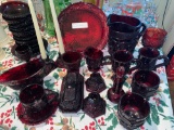 (28) Pcs. Avon Cape Cod red glassware.