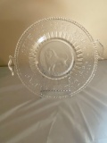 Lion glass bread plate.