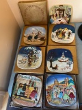 Set of (7) Royal Doulton Christmas Around the World plates.