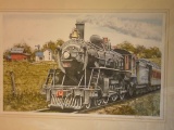 Don Fusco signed #4/100 limited edition locomotive print, 18 x 12 paper size.