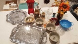 Vintage collectibles, art pottery, trays, kitchen wares