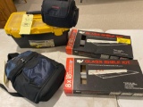 Empty tool box, Zeikos back pack, Precision camera case,