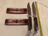 (2) Timbler Rattler folding knives, each 18