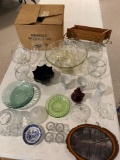 Glassware, punch bowl set.