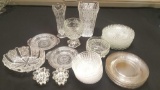 29 pieces of vintage pressed glass