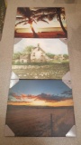 3 sofa sized landscape prints