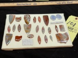 22 assorted Ohio gem flint and 2 Tampa Bay Coral gems