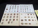 4 sheets of polished gem stones