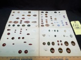 4 sheets of polished gem stones