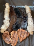 Mink and coyote fur stoles