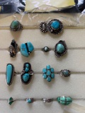 15 turquoise rings