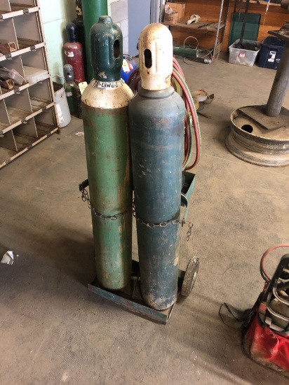 Acetylene tank outfit, no papers