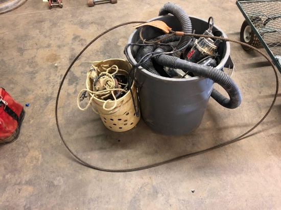 2 sump pumps and cable sling