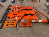 Road Work Signs, Cones, Sign Post Holders