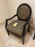 Upholstered Leopard Print Chair