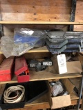 Cbs, knee pads, broom, straight edge, triangles, jumper cables, truck coil hose