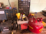 Grinder, hardware and gas cans