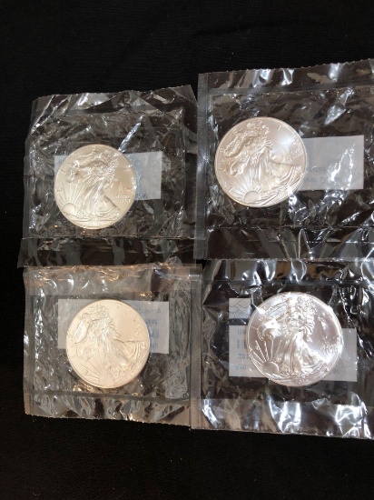 2011, 2012, 2014, 2015 Uncirculated American Eagle Silver Dollars