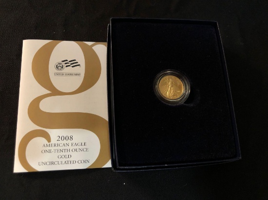 2008 American Eagle 1/10th Ounce Gold Uncirculated Coin