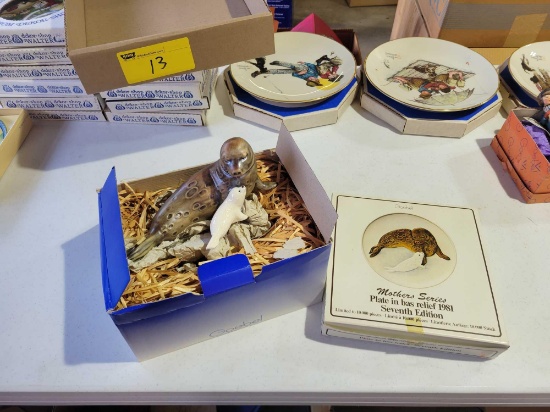 1 Goebel Animal Figurine & 1 Goebel Plate