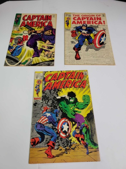 Marvel Captain America 12c #108, 109, 110 issues