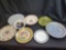 8 assorted plates, 1 enamel, presidential, calender plate