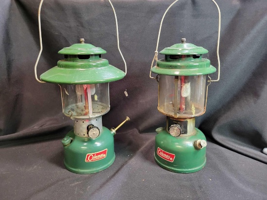 Pair of coleman camp lanterns