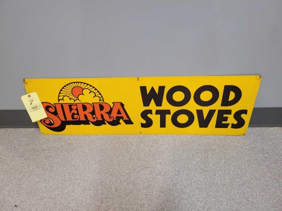 Sierra Wood Stoves 4 ft. long metal double-sided sign