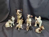 Assorted dog figures and bobblehead
