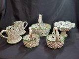 6 pieces of hand-painted Portuguese ceramics