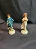 Goebel Blue boy and pink girl figures