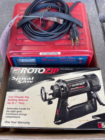 Battery charger, rotozip