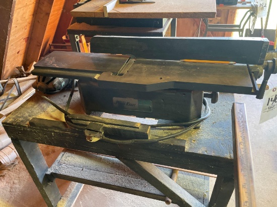 Power craft jointer on stand