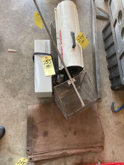 Reddy heater 50,000 btu, space heater, canvas tarp